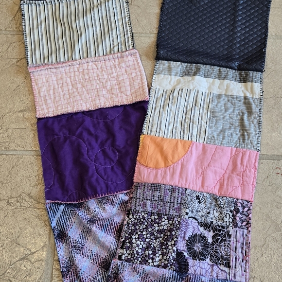 Upcycled Blanket patch winter Scarf handmade Ruffle Dont Throw It Out - Picture 3 of 7